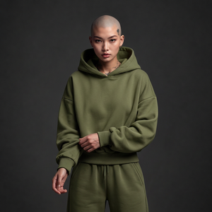 Sudaderas con capucha de algodón de marca privada, 380 g/m², corte holgado de felpa francesa con ojales metálicos para marcas de ropa urbana. - Product Image 2