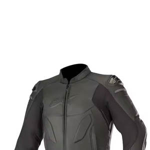 Veste de moto en cuir de vachette de haute qualité avec protections externes pour les épaules et les genoux, respirante - Product Image 2
