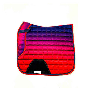Tapis de selle matelassé en satin à dégradé de couleurs avec design respirant pour l'équitation - Product Image 1
