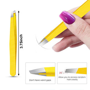 Pinzas de Precisión de Acero Inoxidable para Extensión de Pestañas y Cuidado de Cejas, Mango de Lujo Cómodo, Directo de Fábrica - Product Image 4