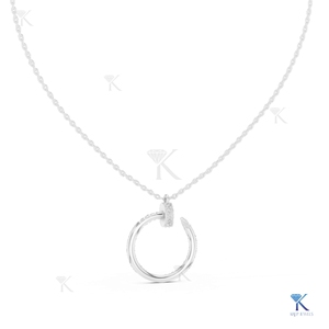 Collar con Colgante en Forma de Uña con Diamante Cultivado en Laboratorio, Oro Sólido de 14K y 18K, Joyería Fina Moderna de Lujo para Mujer, Fabricante Mayorista - Product Image 2