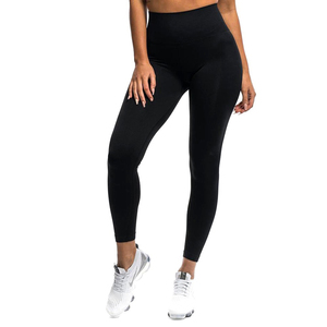 Leggings de sport pour femmes avec logo personnalisé, respirants, côtelés, avec logo à la taille, leggings pour l'entraînement - Product Image 5