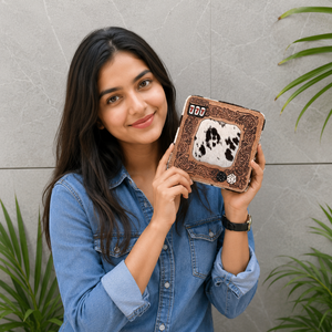 Hand Tooled Leather Big Size Jewelry Storage <b>Box</b> Organizer Handmade <b>Makeup</b> <b>Box</b> Square Fashionable Cute Cowhide Organizer <b>Box</b> - Product Image 3