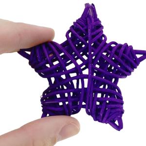 ของเล่นหวายสานรูปดาวสำหรับสัตว์เลี้ยงลูกบอลหวายสานด้วยน้ำเต้าของเล่นสำหรับสัตว์เลี้ยงลูกบอลหวายหลากสี - Product Image 1