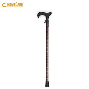 Professional manufacturing wooden handle height ajustable walking stick