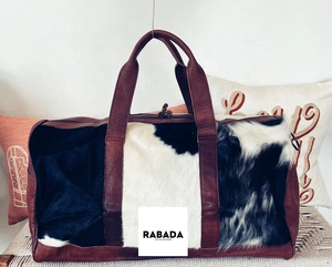 Bolsas de equipaje de cuero de piel de vaca auténtica occidental, bolsa de viaje Unisex hecha a mano de usos múltiples, bolsa de lona de piel de gran tamaño para el pelo - Product Image 1