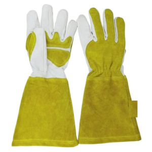 High Quality Heavy Duty Tig Welding Work Gloves Reinforced Cowhide Split & Grain Leather <b>Cuff</b> Palm Hand <b>Arm</b> Safety Gloves - Product Image 2