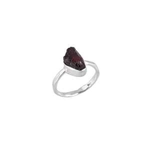 Mozambique <b>Garnet</b> Raw Gemstone <b>Ring</b> for Wedding & Party | 925 Sterling <b>Silver</b> - Product Image 3