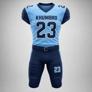Conjunto de Jersey de Fútbol Americano Profesional Khumbro para Hombre, Cuello en V, Ajustado, Absorbente de Humedad, Impresión por Sublimación, para Todas las Temporadas, Gran Venta - Product Image 1