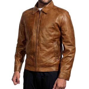 Men Real Leather <b>Jacket</b> <b>Slim</b> <b>Fit</b> Biker Motorcycle <b>Jacket</b> Winter Fashion Custom Logo OEM Wholesale Supplier - Product Image 3