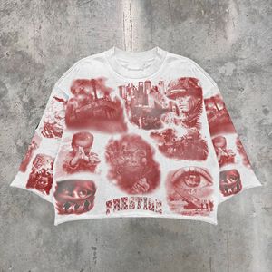 เสื้อยืดแขนสั้นครอปทรงหลวมสไตล์ลำลองผ้าฝ้าย 100% หนัก 300GSM ขนาดใหญ่พิเศษสำหรับผู้ชาย - Product Image 5