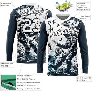 Chemises de pêche personnalisées UPF 50+ grandes tailles, sublimation graphique, vente en gros, design personnalisé, légères, respirantes, coupe-vent - Product Image 2