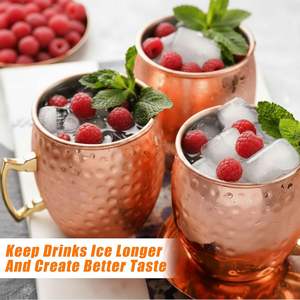 แก้วมอสโกมิวล์สแตนเลสขายดีที่สุด แก้วทองแดงสำหรับวอดก้า เบียร์ ไวน์แดง  รับสกรีนโลโก้ สั่งซื้อจำนวนมาก - Product Image 2