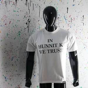 เสื้อยืดคอกลมสีขาวแบบกำหนดเอง หนา 300 GSM ผ้าฝ้าย 100% สกรีนลาย สตรีทแวร์ FZYPS SPORTS - Product Image 3