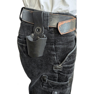 Professional Leather Hammer <b>Pouch</b> Reinforced <b>Tool</b> <b>Belt</b> Holder Heavy Duty Carpenter Accessory For Builders Contractors for sale - Product Image 6