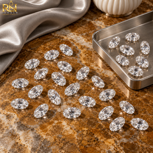 Diamante Suelto Ovalado de 11.00 Quilates Cultivado en Laboratorio, Corte Vivid Dispersion, para Joyería Fina |   Gema facetada de precisión en color DEF con tamaños personalizados - Product Image 3