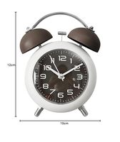 Réveil électronique en métal de luxe classique et moderne |   Horloge analogique silencieuse sans tic-tac pour table, extérieur, salle de bain, avec sonnerie forte et affichage nocturne