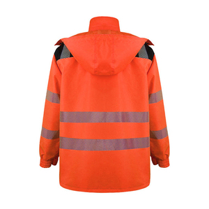 Chaqueta de Invierno para Hombre, de Algodón Softshell Reflectante, Alta Visibilidad, Acolchada, para Tráfico, Carretera, Advertencia, Trabajo, Seguridad, ANSI Clase 1 EN - Product Image 4