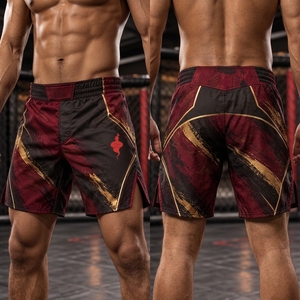 Kickboxing And Everyday Training Durable Sports Men MMA <b>Shorts</b> Breathable Lightweight Fabric Flexible Fit For <b>Grappling</b> - Product Image 4