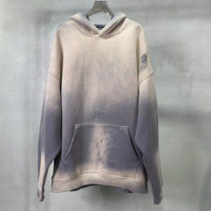 เสื้อฮู้ดดี้ผู้ชายทรงโอเวอร์ไซส์ รุ่น Solid Sun Faded 350 แบบย้อมสีเอซิด ลุควินเทจ สีเทา ผ้าฝ้าย 100% หนานุ่ม คุณภาพดี สามารถสั่งทำได้ - Product Image 2