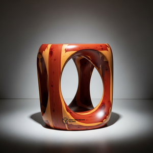 Elegant Twisted Wood Side <b>Table</b> – Contemporary Designer <b>Stool</b> for Luxury Interiors - Product Image 1