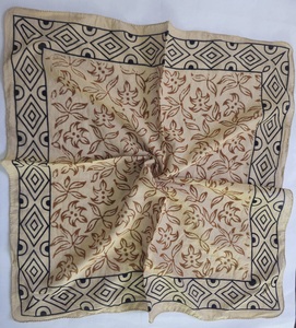Block Print Bandana Cotton Handmade Wholesale Head <b>Square</b> <b>Scarf</b> Indian Floral Bandana Boho Hair Wrap Striped Border Neckerchief - Product Image 6
