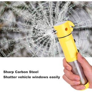 Martello di Sicurezza Multifunzione Giallo per Auto con Torcia Integrata, Strumento di Emergenza - Product Image 3