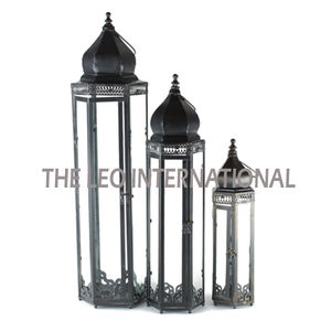 Farol de Metal Moderno y Único para Velas, con Diseño de Hormigón, Decorativo para Exteriores, en Color Negro, a Precio Competitivo - Product Image 2