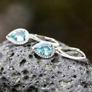 Boucles d'oreilles Topaze Bleu Ciel Vintage en Argent Sterling, Pierre de Naissance de Décembre, Bijou Élégant, Cadeau pour Femme, Charme pour Mariage et Fête - Product Image 3