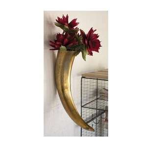 Juego de Jarrones Decorativos Rústicos Hechos a Mano con Diseño de Cuerno de Búfalo Antiguo, Diseño de Cuerno Natural - Product Image 4