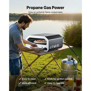 Forno Elettrico Rotante Portatile per Pizza a Gas Propano da 16 Pollici con Pietra Refrattaria Rinforzata per Facile Trasporto - Product Image 3