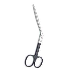 Ciseaux chirurgicaux professionnels Heymann ENT noirs courbés en acier inoxydable pour la rhinoplastie et les procédures médicales nasales - Product Image 6