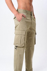 Oversized Fit Grey Cargo Pants <b>Men</b> Baggy Style Street Fashion Multiple Utility Pockets Soft Fabric - Product Image 1