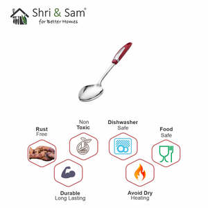 Ultimo Premium Solid Stainless Steel Small Basting Spoon Cooking <b>Utensil</b> - Product Image 1