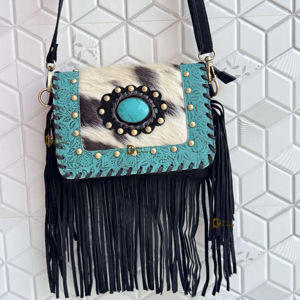 กระเป๋าหนังวัวแท้ พู่หนัง ปักตัวอักษร สไตล์โบฮีเมียน สะพายข้าง ทำมือ สำหรับผู้หญิง ใช้งานได้หลากหลาย น้ำหนักเบา - Product Image 1