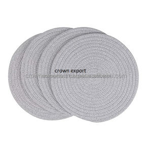 Cuerda de papel de algodón natural de último diseño al por mayor, colocación de bambú de ratán tejido a mano para boda y decoración del hogar - Product Image 1