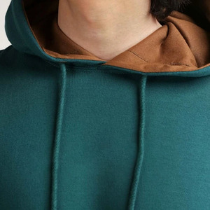Sudadera con capucha de felpa 100% algodón de primera calidad para hombre, diseño liso, peso pesado 400GSM, con capucha extragrande. - Product Image 4