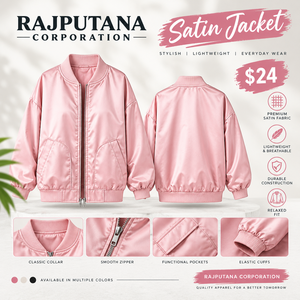Chaqueta de satén para mujer, holgada, de manga larga, ligera, transpirable, con cremallera, estilo bomber, hombros caídos, chaqueta de béisbol de invierno para mujer - Product Image 1