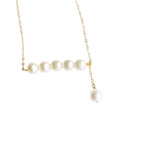 Freshwater <b>Pearl</b> <b>Necklace</b> S925 Pure Silver 14K <b>Gold</b>-Plated Elegant and Retro Style Natural Neck Decoration - Product Image 5