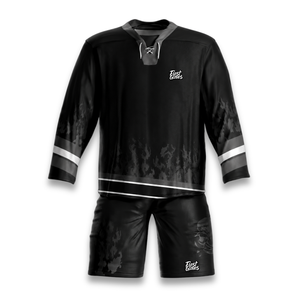 Custom Ice Hockey Jersey Set Blue White Sublimated V-Neck Full Sleeve <b>Moisture</b> Wicking 100% Polyester Adult Unisex Custom Team - Product Image 1