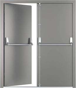 Puerta de Acero Contra Incendios de Calidad Premium con Sello Antihumo para Proyectos Comerciales, Industriales y de Edificios Públicos Disponible para la Venta - Product Image 2