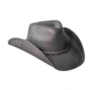 Chapeau de cowboy en cuir de qualité supérieure, style western, pour l'extérieur, protection solaire, réglable, vintage, fait main, pour festival, mode country - Product Image 1
