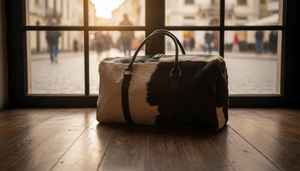 Sac de voyage en cuir véritable de vachette, léger, grande capacité, fait main, style vintage, pour la nuit - Product Image 3