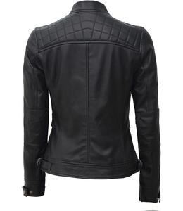 Veste en cuir véritable de haute qualité pour femmes élégantes Slim Fit Design broderie décoration veste en cuir respirant en gros - Product Image 6