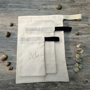Sacs d'emballage en coton à cordon de serrage imprimés sur mesure, écologiques, lavables, réutilisables, résistants à l'eau, durables pour un usage domestique - Product Image 5