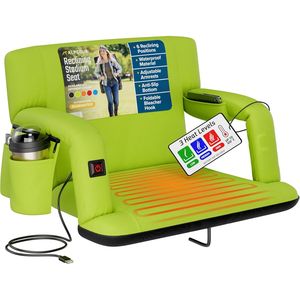 <b>Heated</b> Reclining Stadium Seat with <b>Back</b> Support <b>for</b> Bleachers - Product Image 1