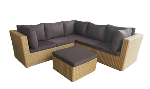 Conjunto de Sofás de Jardín de Mimbre Sintético para Exteriores con Cojines de Espuma de Alta Densidad Impermeables, Diseño de Muebles de Patio Contemporáneo - Product Image 4