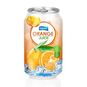 Tropical fruit oem product 330ml Aluminum can Jus orange juice