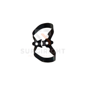 Pinza de Aislamiento Dental Endodóntica de Goma Negra con Guía, de Acero Inoxidable Alemán, Certificación CE ISO, por Blush Surgical - Product Image 3