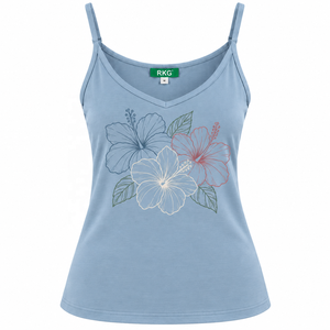 Camisole à bretelles pour femme en patchwork, en spandex/coton - Product Image 1